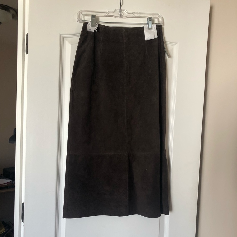 New With Tags Suede Midi Skirt